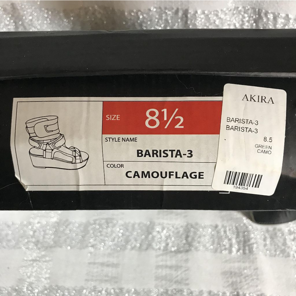 Liliana Barista-3 Camouflage Open Toe Ankle Strap Platform Sandals Size 8.5 - Picture 4 of 12
